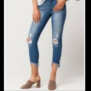 Very cute distressed sky and sparrow jeans